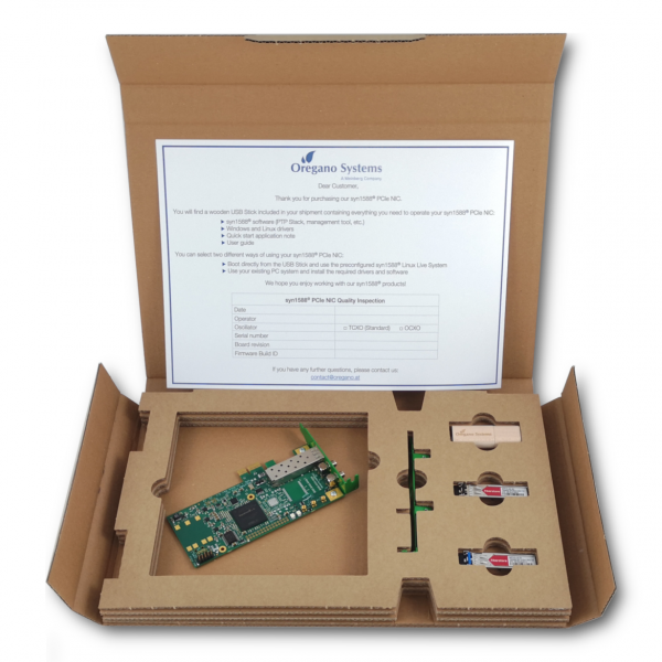 New ECO-friendly packaging for the syn1588® PCIe NIC